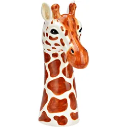 Vase Giraffe Kopf aus Keramik Braun