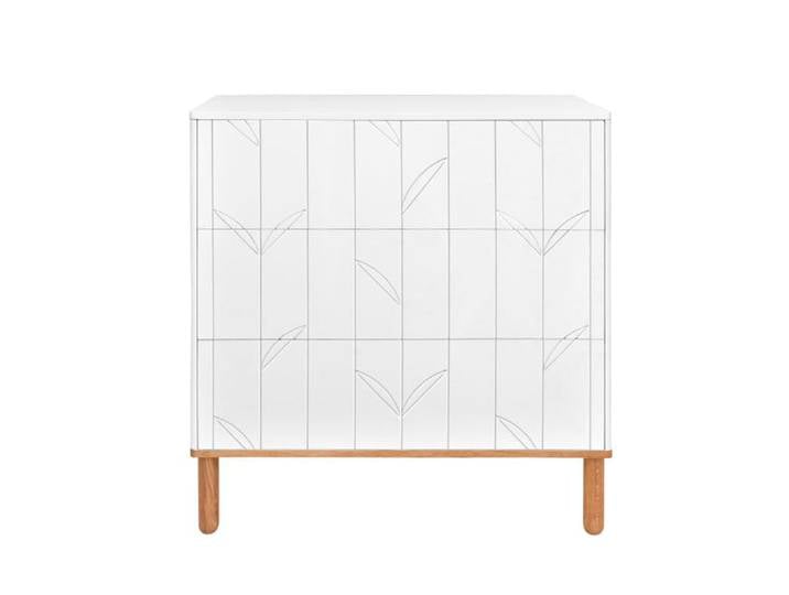 Commode 3 tiroirs Bellamy Toteme Botanic Blanc et bois