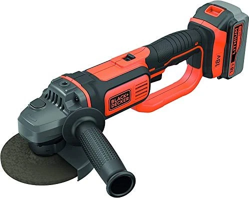 Black+Decker Akku-Winkelschleifer BCG720M1, 18Volt (schwarz/orange, Li-Ionen Akku 4Ah)