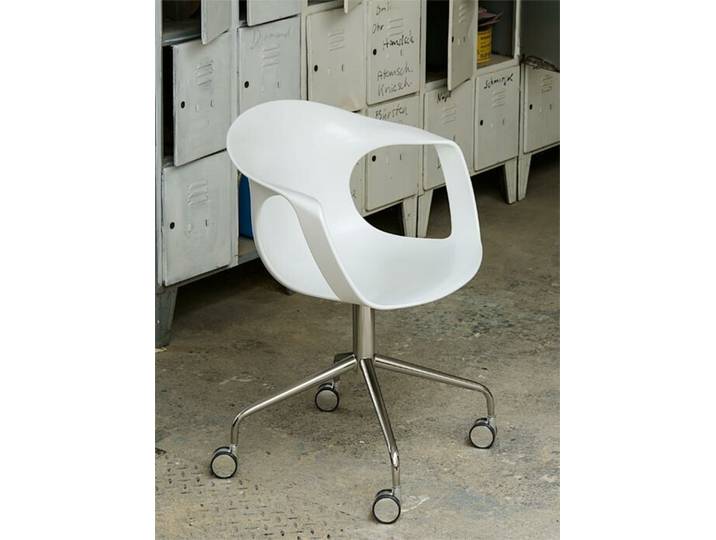 Stuhl auf Rollen Flick REDI weiß, Designer Archirivolto Design, 61x79x54 cm