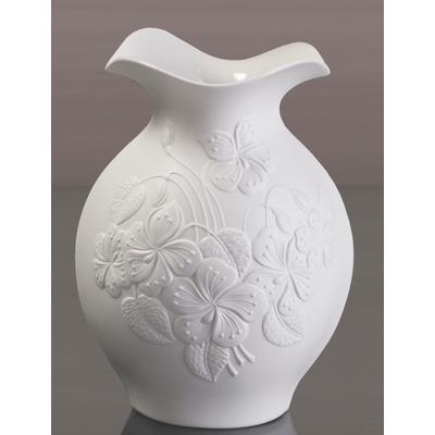 Dekovase KAISER PORZELLAN "Floralie", weiß, B:13cm H:16cm T:13cm, Porzellan, Vasen