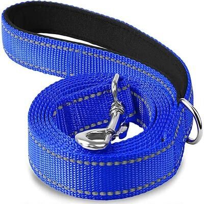 Uplifted Goods Adjustable Reflective Pet Harness And Leash Set deep Blue 2.5x180cm