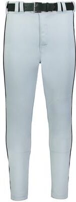 Russell Athletic R62LGB YOUTH BASELINE TAPERED LEG PIPED BASEBALL PANT in Baseball Gray/Black size XL   Polyester