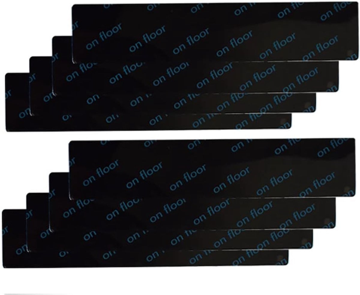 16 stuks Anti-slip Tapijt Grippers - Zwart - 18 x 3 cm
