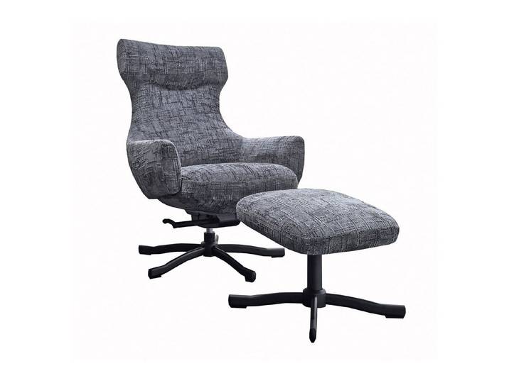 dasmöbelwerk Drehsessel Relaxsessel mit Hocker Elba Drehsessel Loungesessel Webstoff