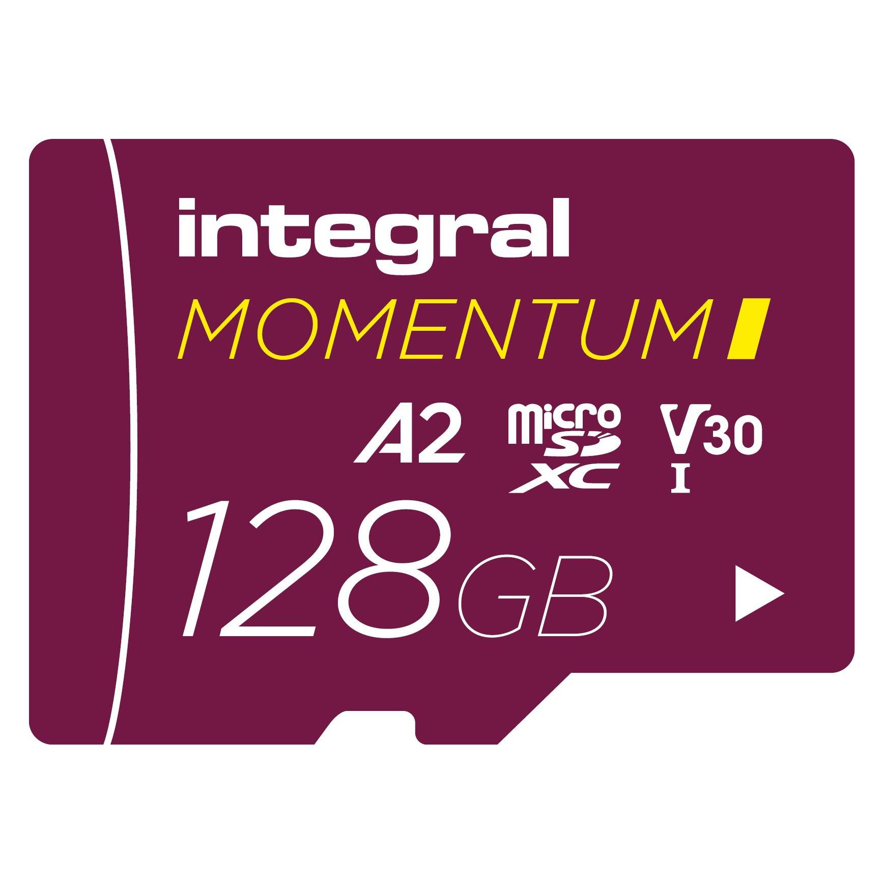 Integral SDXC Micro SD 128GB U3 V30 (128 GB, microSD, microSDXC, U3, UHS-I) (INMSDX128G-210/180V30)