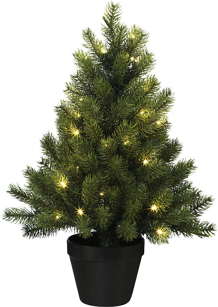kaiserkraft Tannenbaum im Topf mit LEDs, mit 50 Lichtern, Batterien, Höhe 60 cm
