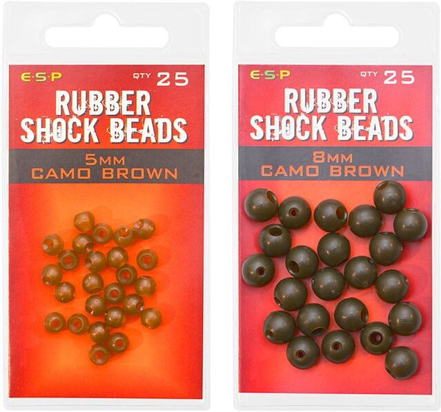 Esp Rubber Shock Beads Camo Brown-5mm