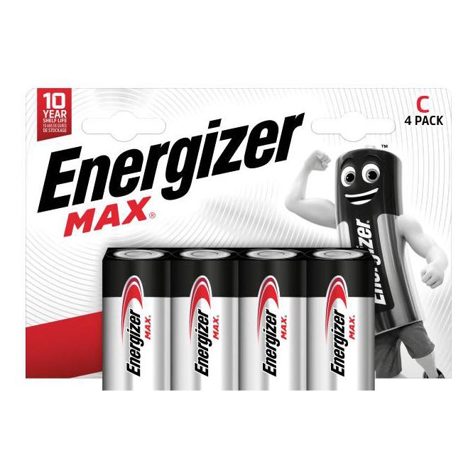 Energizer MAX C 4er-Pack 1,5 V Alkaline LR14 (4 Stk., C) (EU023)