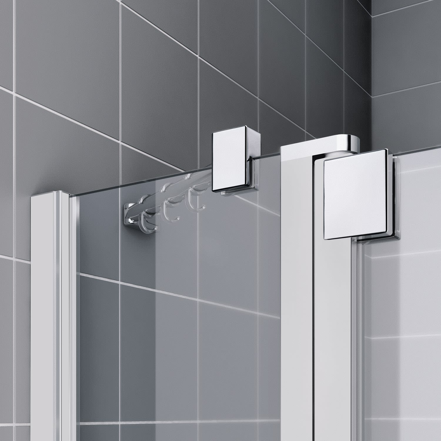 Kermi Raya Seitenwand beweglich 90 cm Anschlag rechts, für Eckeinbau