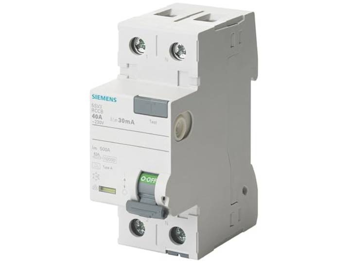 Siemens sentron - Aardlekschakelaar type F 25A 1+neutraal 30mA 230V 2 modules