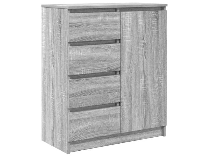 HEFZGDB Montageflexibles Sideboard aus Holzwerkstoff für Wohnzimmer mit Schubladen und Tür als praktisches Sideboard zur Raumorganisation in Grau Sonoma mit vielseitiger Aufbewahrung