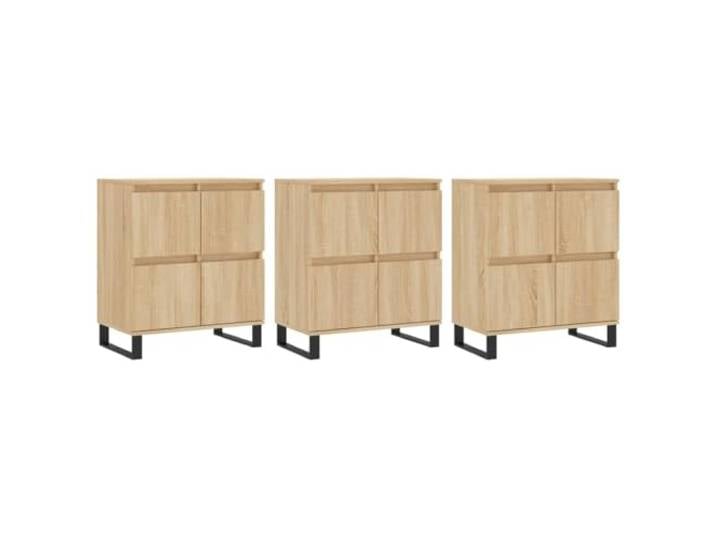 vidaXL Sideboards 3 STK. Sonoma-Eiche Holzwerkstoff