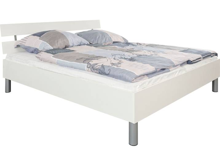 Bettgestell PRIESS Lindau , weiß, B:186cm H:85cm L:213cm, Betten, Bettgestell, auch für Motorrahmen