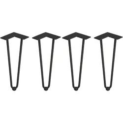 Emuca, Tischbeine + Tischgestell, Tischbeinset Hairpin mit 2 Stäben