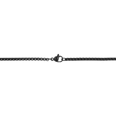 Kette ohne Anhänger ADELIA´S "Halskette mit Anhänger – aus Edelstahl", schwarz (silber), Halsketten, Damen, 60cm, Edelstahl, Ein Geschenk, das Freude macht
