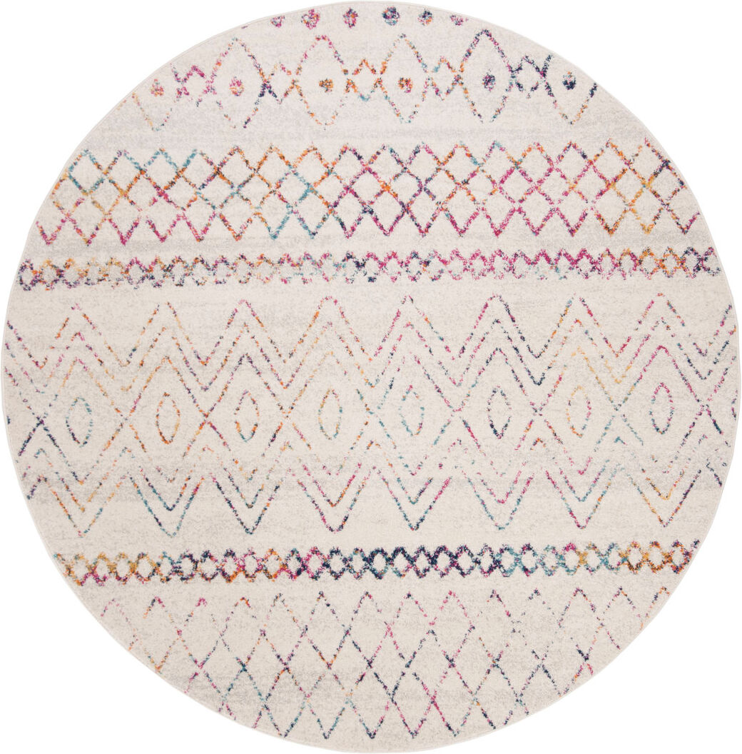 Mistana Desma Ivory/Multicolor Rug Ivory Round 201 cm