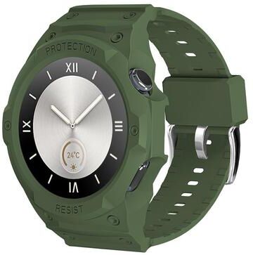 Everyday Crate Huawei Watch GT 6 GT 5 GT 4 46mm TPU Watch Band Integrated Protective Watch Strap army Green