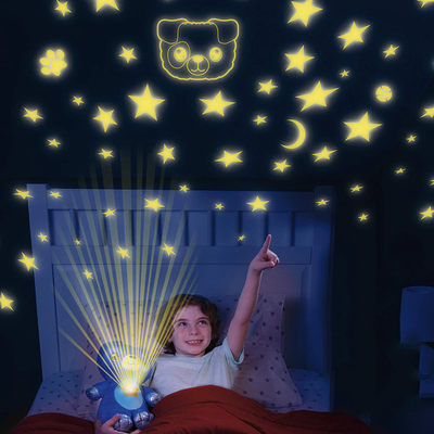 Playful Picks Magical Stuffed Animal With Light Projector Blue