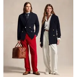 Polo Ralph Lauren Unisex. 710945879001 Navyfarbene Kaschmir-Strickjacke im Blazer-Stil (S), Lässig, Klassisch, Cachemir, Langarm, Marine