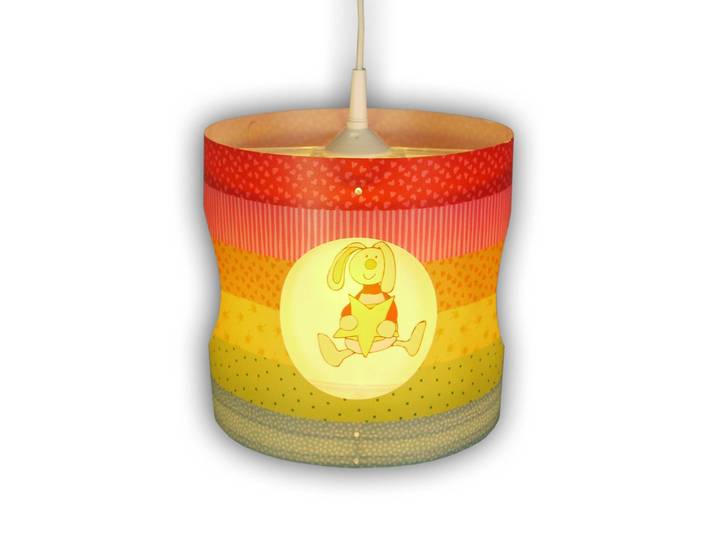 Kinderkamer hanglamp Rainbow Rabbit, dimbaar, multicolor, Kinderkamer, Kunststof, hanglamp