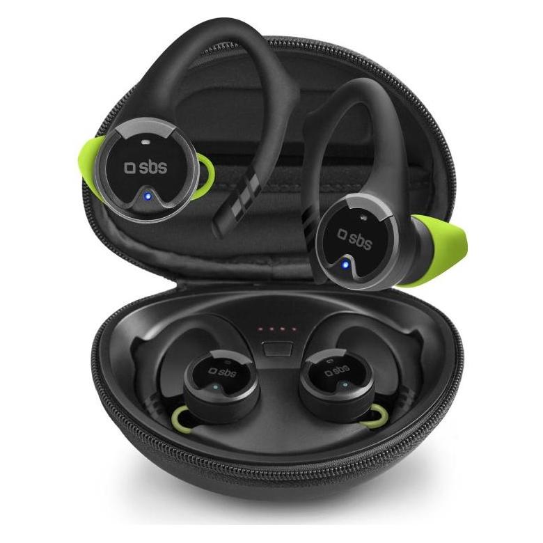SBS Sport Stereo Wireless TWS Earphones 740mAh Charging base black (Keine Geräuschunterdrückung, 5 h, Kabellos) (TESPBTRAP2BTTWSK)