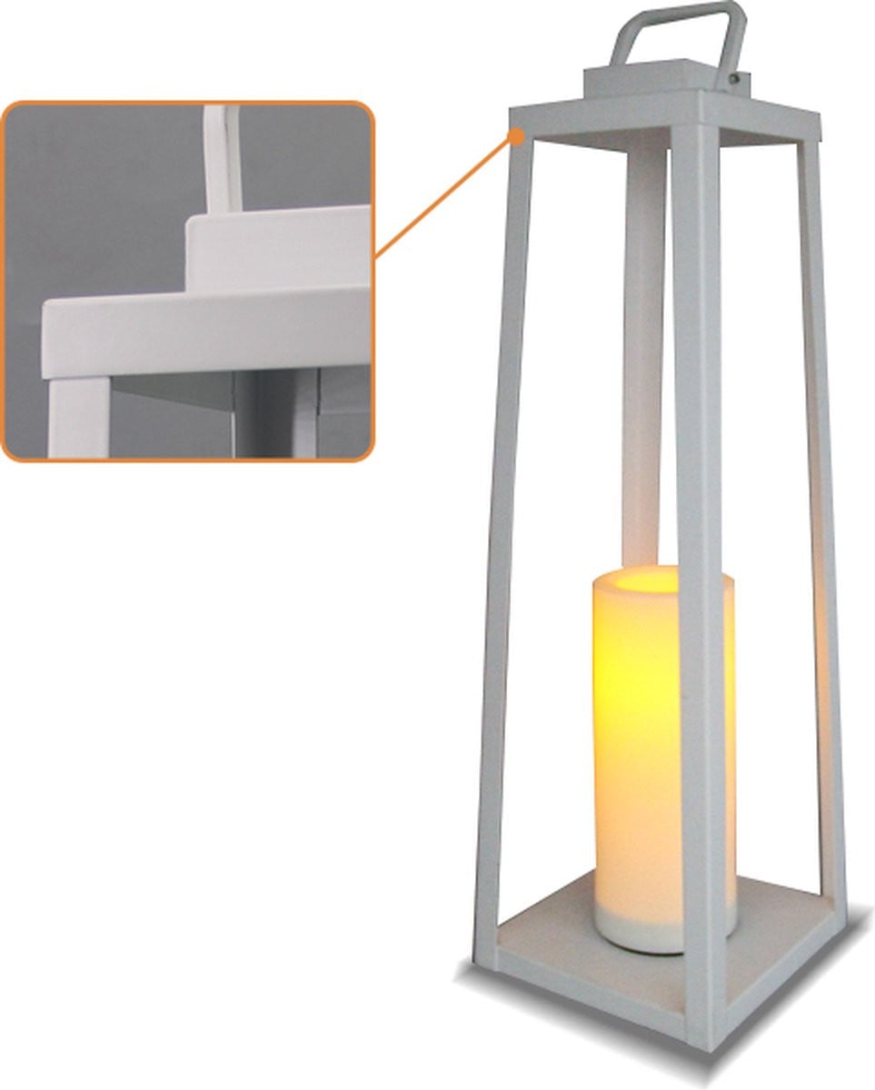 Dilampo Nassau USB Oplaadbare Lantaarn Tuinverlichting IP44 Hoogte: 81 cm