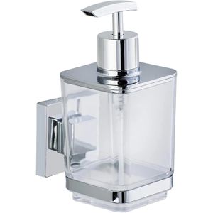 Wenko Seifenspender Quadro Vacuum-Loc, 22683100, zur Wandmontage, Edelstahl und Kunststoff, 330ml