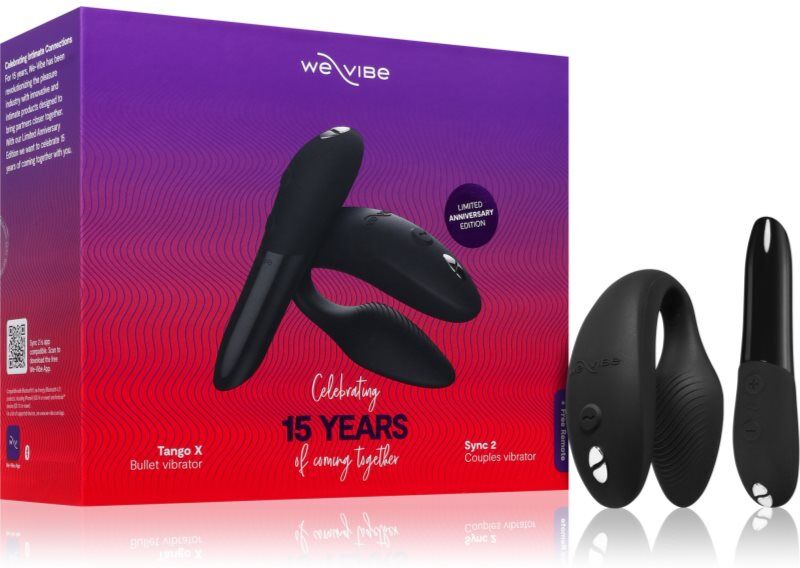 WE-VIBE 15 Year Anniversary Collection Sync 2 + Tango X Set mit Sexspielzeugen
