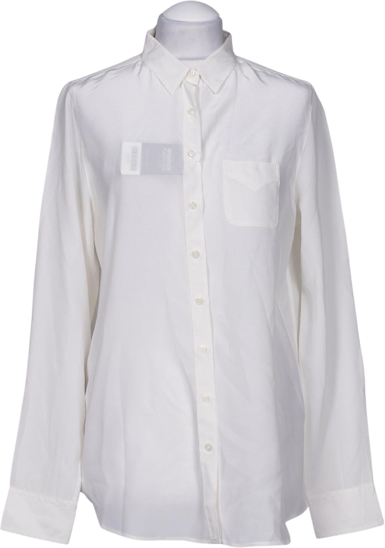 Robert Friedman Damen Bluse, Weiß, Gr. M, Seide - Second Hand