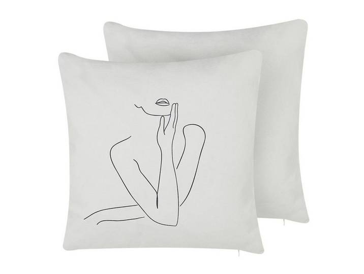 DEKOKISSEN 2er-Set Weiß 45/45 cm Meadowfoam