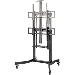 equip Bodenstandhalter 55-100"/ 1TFT 120kg 1Ablage schwarz (120 kg, 55" - 100"), TV Ständer, Schwarz