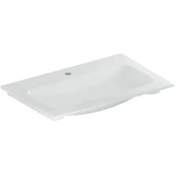 Geberit iCon Möbel-Waschtisch 501844001 75 x 48 cm, Hahnloch mittig, ohne Überlauf, weiß
