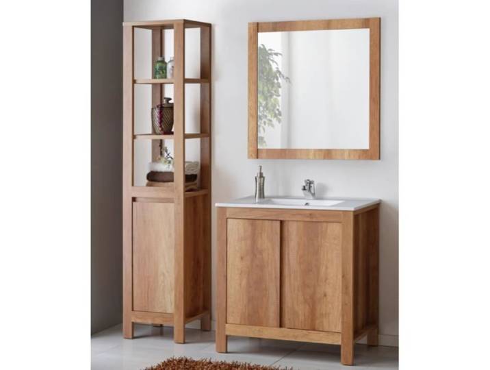 Ensemble meubles de salle de bain complet - Bois - 80 cm - Typical Oak
