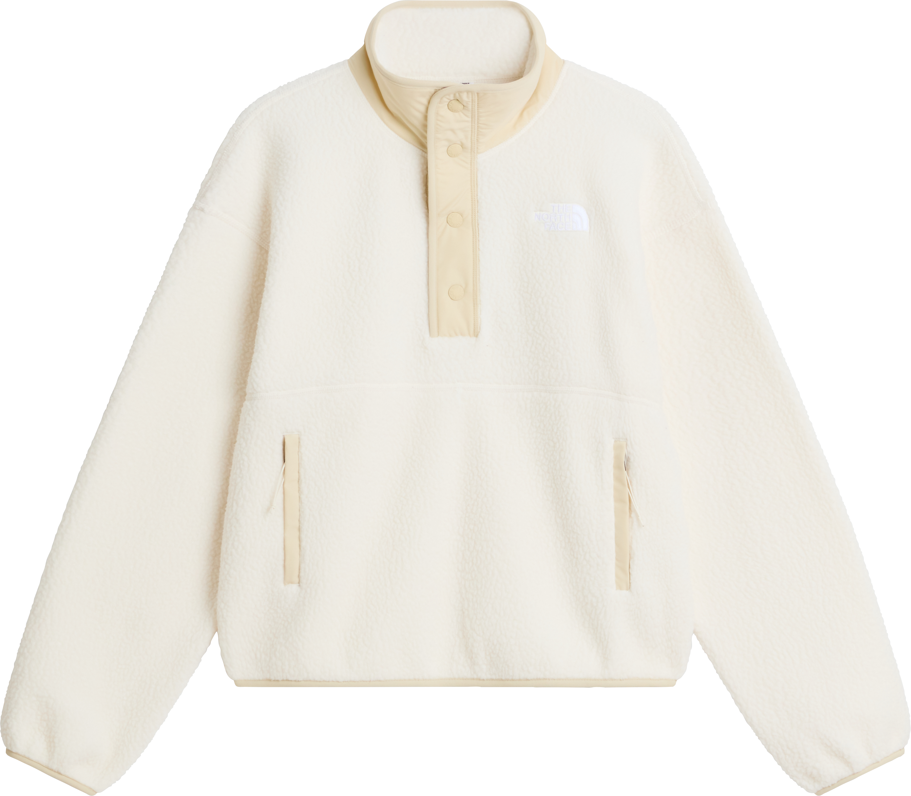 The North Face Women's Cragmont 1/2 Snap Fleece Jacket White Dune/Desert Stone M