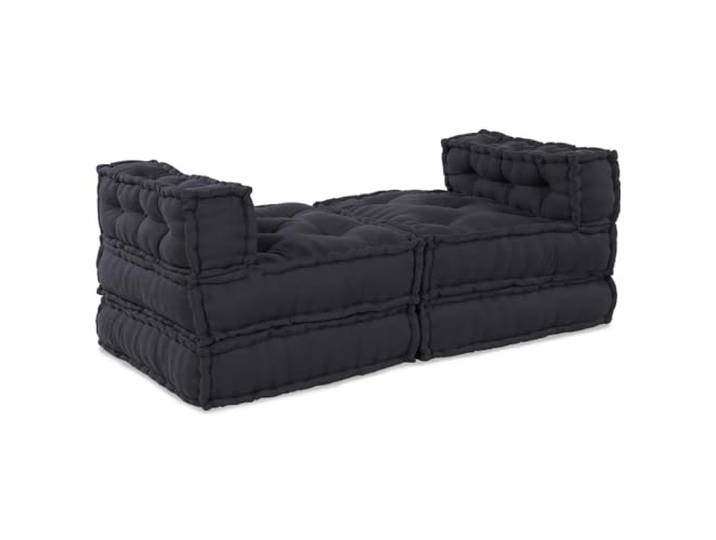 PUGYNBK Modulares Sofa, Stoff, Anthrazit, 210 x 140 x 56 cm Rekonfigurierbares Design, Schaumstoffkissen, atmungsaktiver Stoff, Innen- und Außenbereich, klare Linien