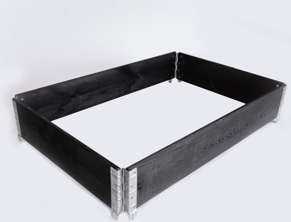 Upyard Beetrahmen Holz 120 x 80 cm schwarz