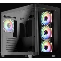 LC-POWER Gaming 8001B Pro-Storm Dark, schwarz, schallgedämmt