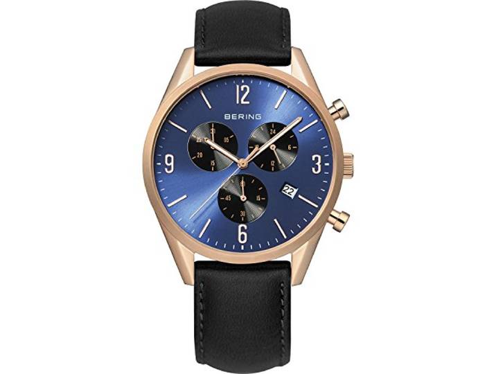 BERING Herenhorloge analoog kwarts leer 10542-567