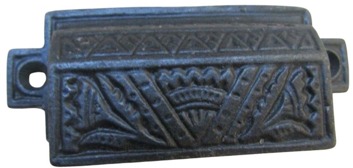 Square Decoratieve Cup Pull Handle Black Antique