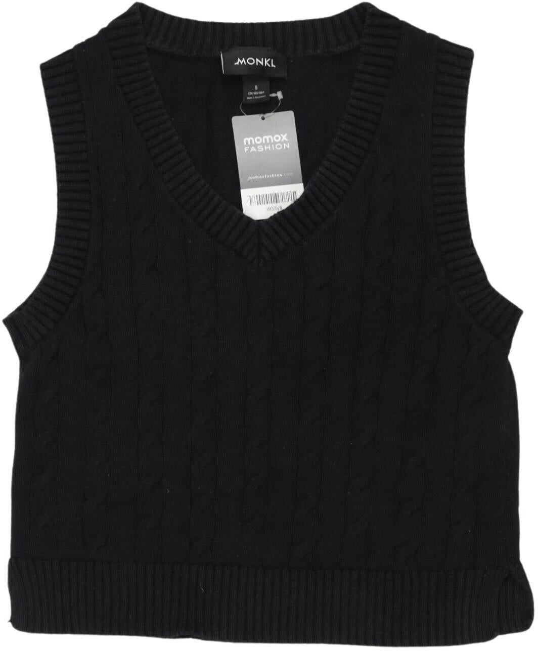 Monki Damen Pullover, Schwarz, Gr. S, Baumwolle - Second Hand