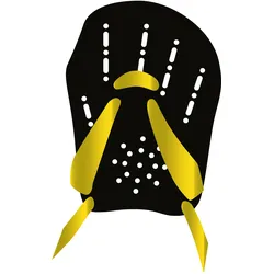Cressi Aqua Energy Pro Swim Paddles - Black/Yellow - STK