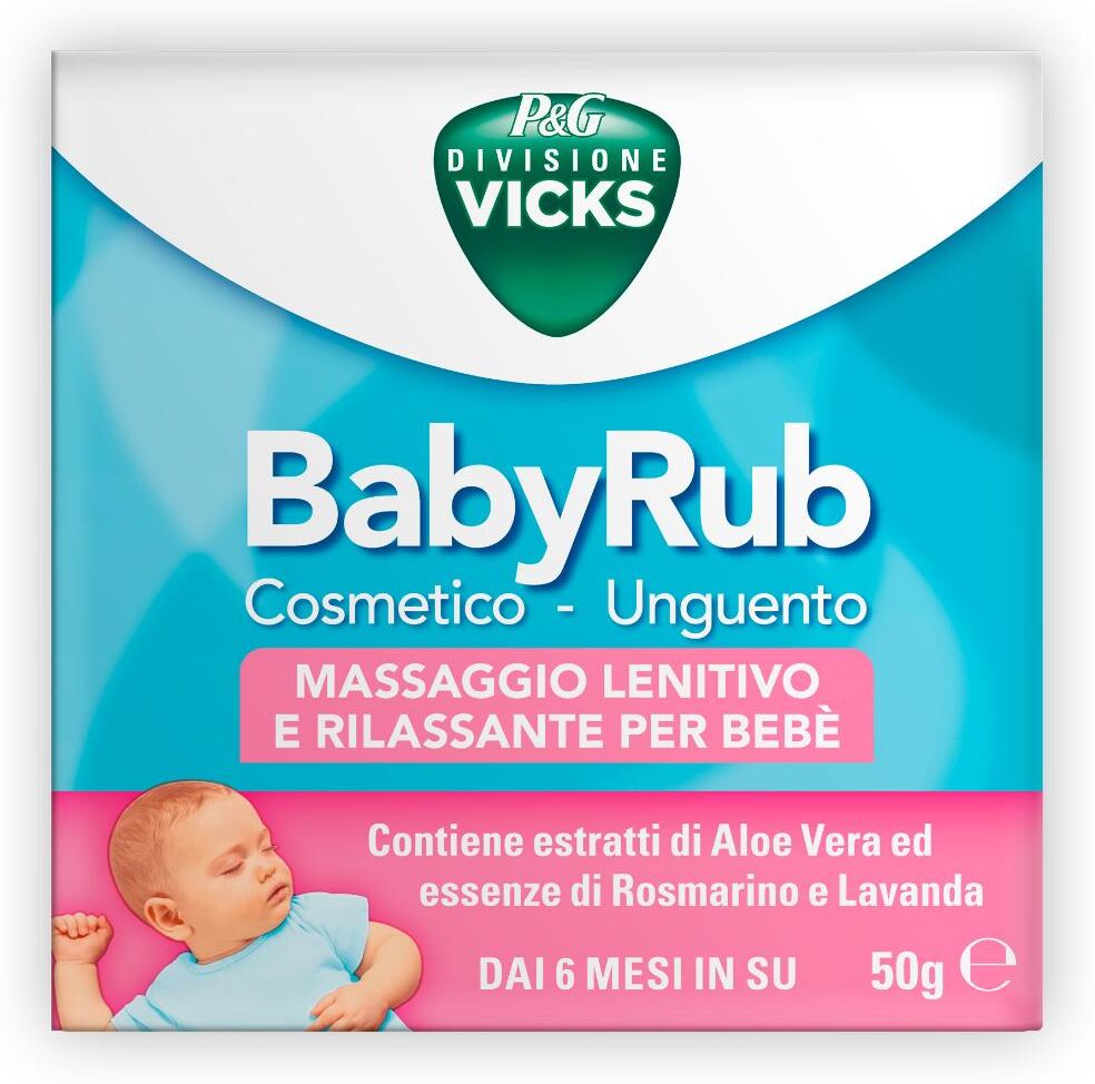 PROCTER & GAMBLE SRL VICKS BabyRub Massaggio Lenitivo e Rilassante per Bebè, 50 g