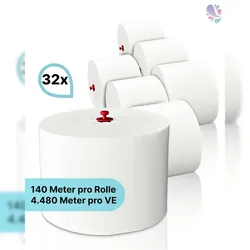 Blanc HYGIENIC Toilettenpapier Blanc "Long Life", ENORM ERGIEBIG, für Blanc Cosmos Spender