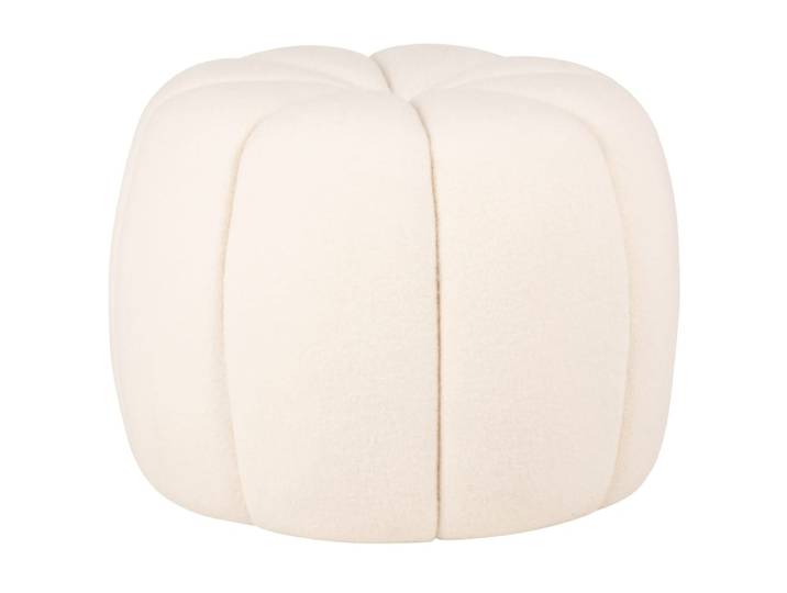 Pouf en laine écrue