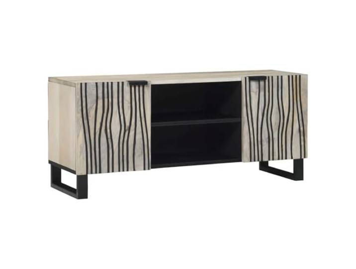KGFHERENB TV Schrank Hängend 105x33x46cm Lowboard Wandmontage Weiß Schafft Ordnung im Wohnzimmer oder Schlafzimmer durch 2 Türen und 2 Fächer für Receiver, Konsolen und Medien.