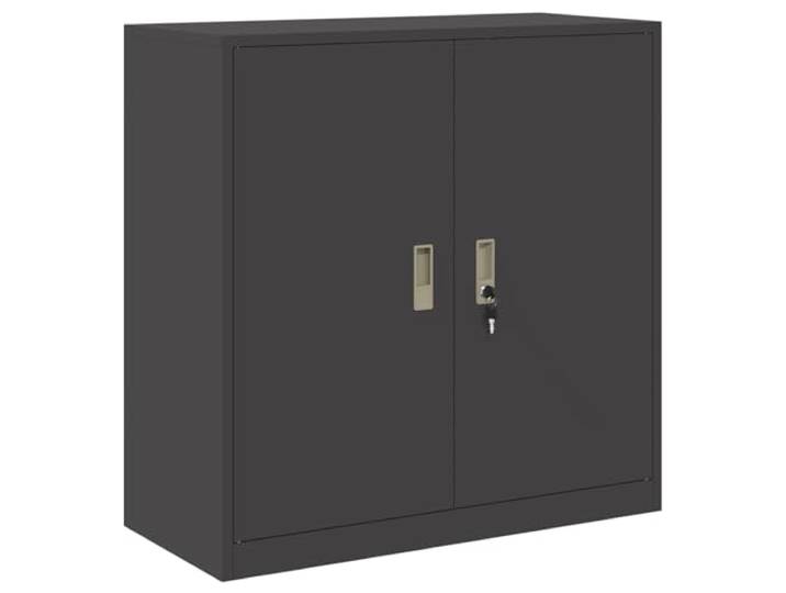 PTUGUOF Aufbewahrungsschrank Schwarz 90 x 40 x 90 cm Stahl Abschließbare Türen,Industriedesign,Lagendesign,pflegeleichte Pulverbeschichtung,Büroorganisation,Akten und Schreibwaren