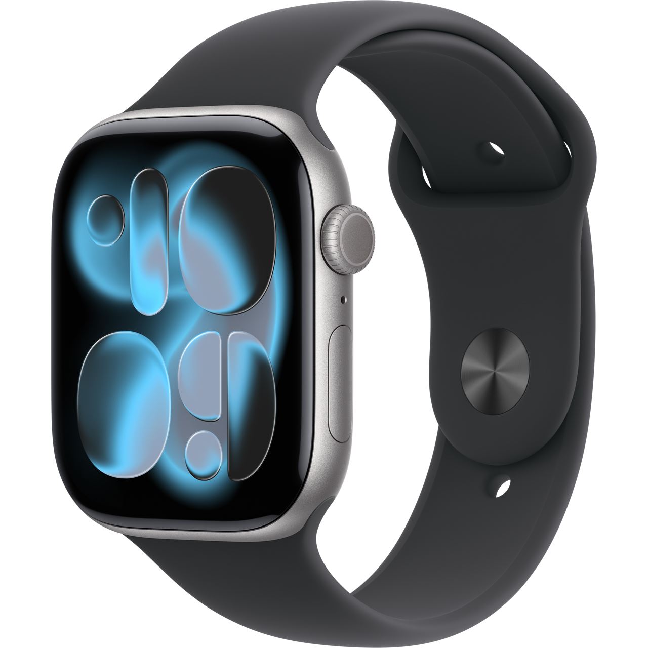 Apple Watch S11 2025 Aluminium 46mm Space Grau (Sportarmband schwarz) S/M