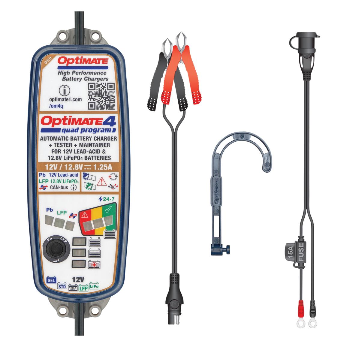 Tecmate OptiMate 4 Quad Program (1.25 A, 12V) (TM630-PR)