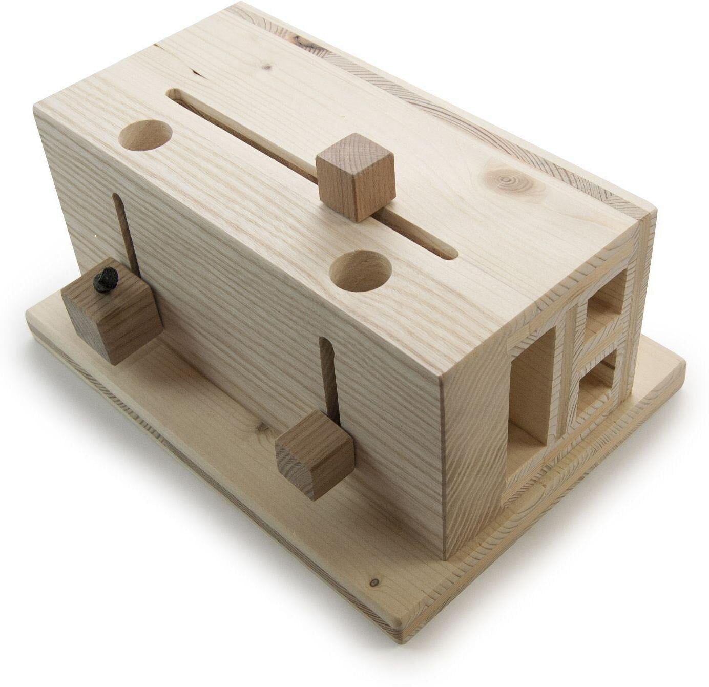 Tier-Intelligenzspielzeug "Hundespiele.ch Mischpult mittel-schwierig", braun, B:26cm H:15,5cm T:19cm, Holz, Tierspielzeuge, Tier-Intelligenzspielzeug, Holzart: Buche, Esche, Fichte (Deutschland) braun Einheitsgröße